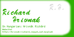 richard hrivnak business card