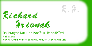 richard hrivnak business card